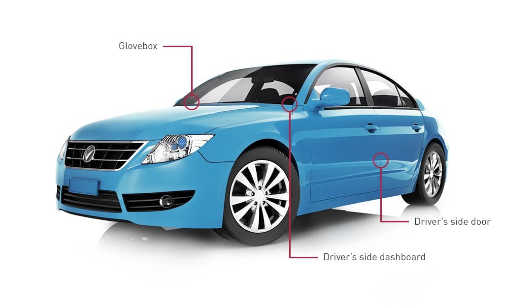 Where to find the VIN: in the glovebox, on the driver's side dashboard, and on the driver's side door