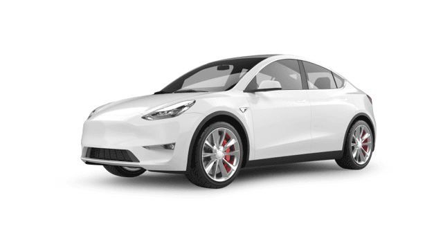 White electric vehicle