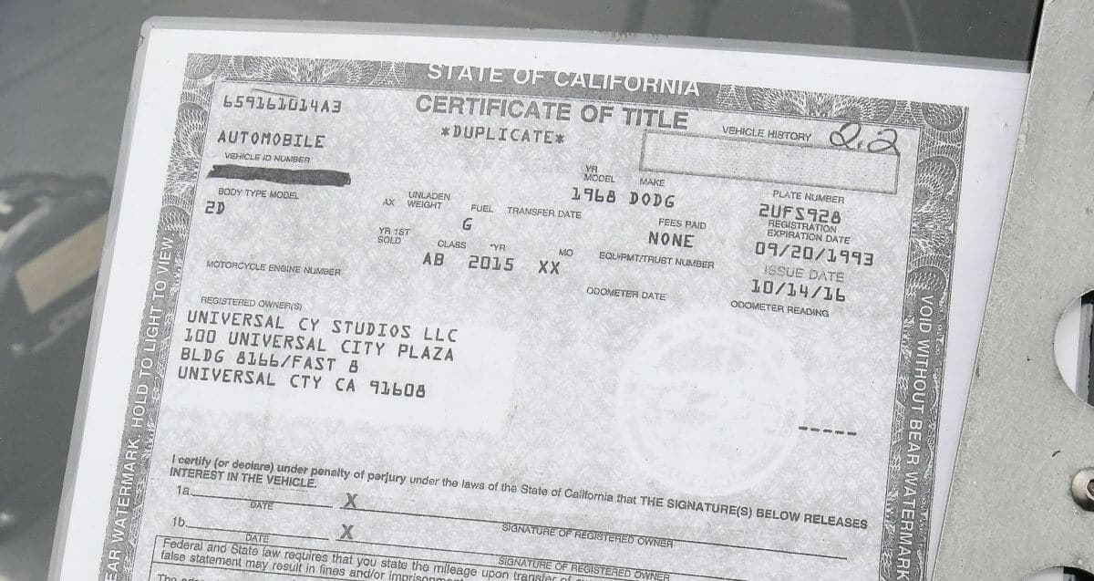 Mileage entries across successive title documents